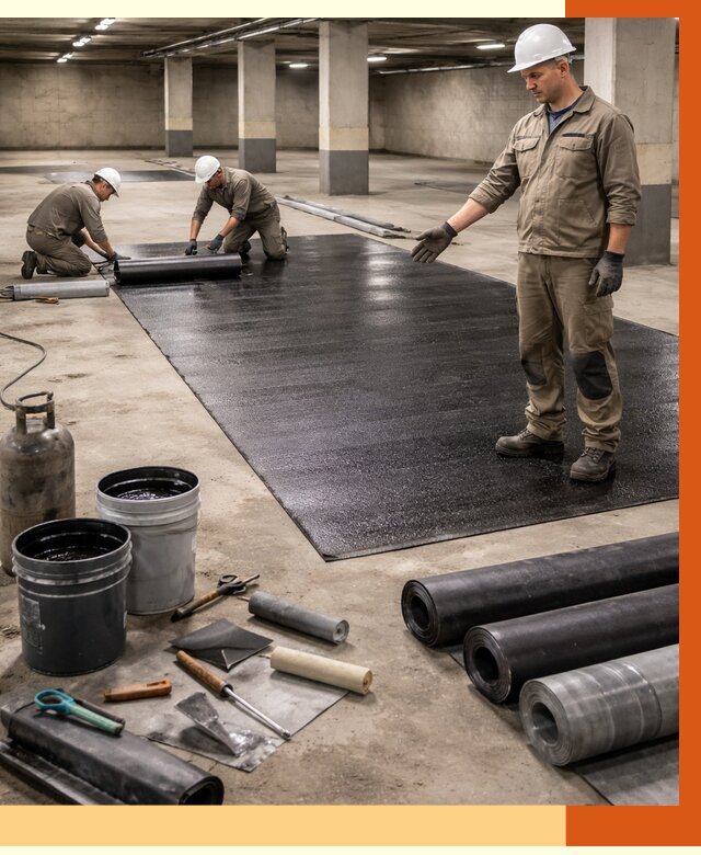 Гидроизоляция паркинга в Сергиевом Посаде от 1228 руб/м² — профессиональная защита | ТепломастерСгп