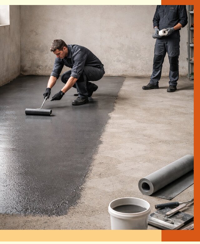 Гидроизоляция гаражного пола в Сергиевом Посаде от 3582 руб./м² — ТепломастерСгп профессионально