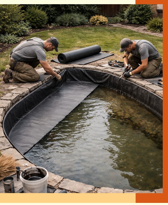 Гидроизоляция пруда в Сергиевом Посаде от 15351 руб. под ключ | ТепломастерСгп профессионально