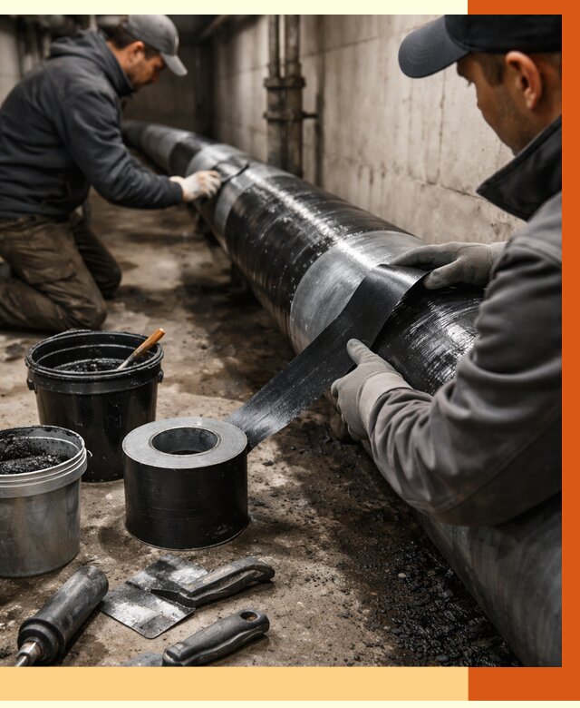 Гидроизоляция труб в Сергиевом Посаде от 2559 руб. — профессиональная герметизация | ТепломастерСгп