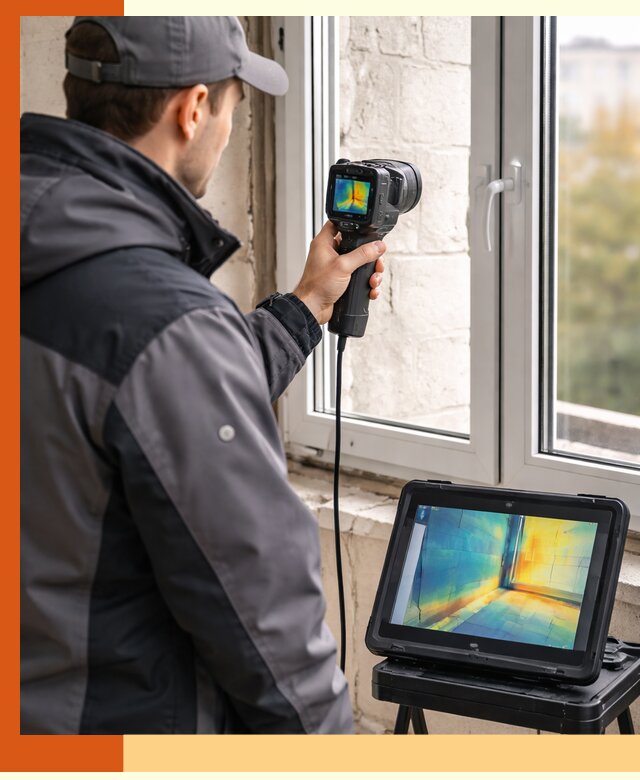 Тепловизионное обследование дома в Сергиевом Посаде для выявления утечек тепла