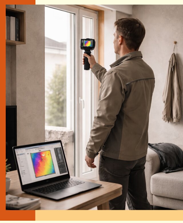 Тепловизионное обследование квартиры в Сергиевом Посаде для поиска утечек тепла