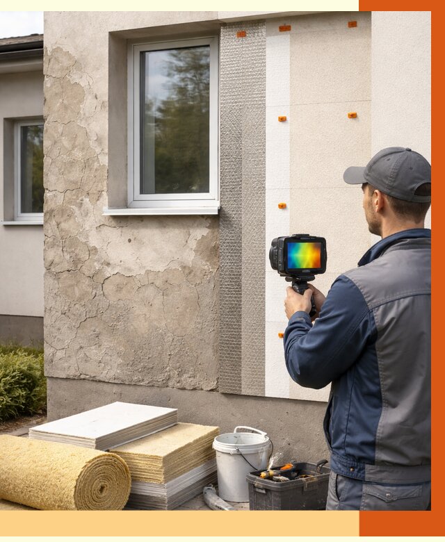 Тепловизионное обследование фасада в Сергиевом Посаде от 4605 руб. под ключ | ТепломастерСгп