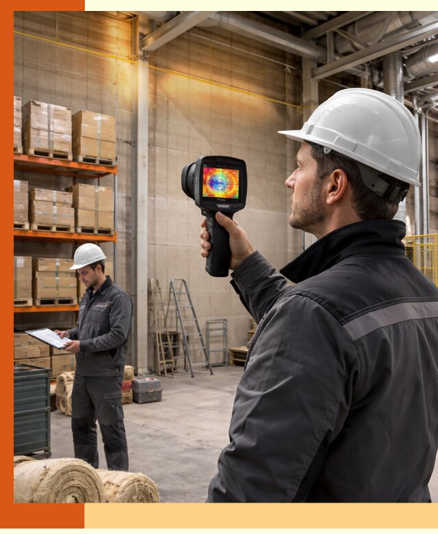 Тепловизионное обследование склада и выявление утечек в Сергиевом Посаде