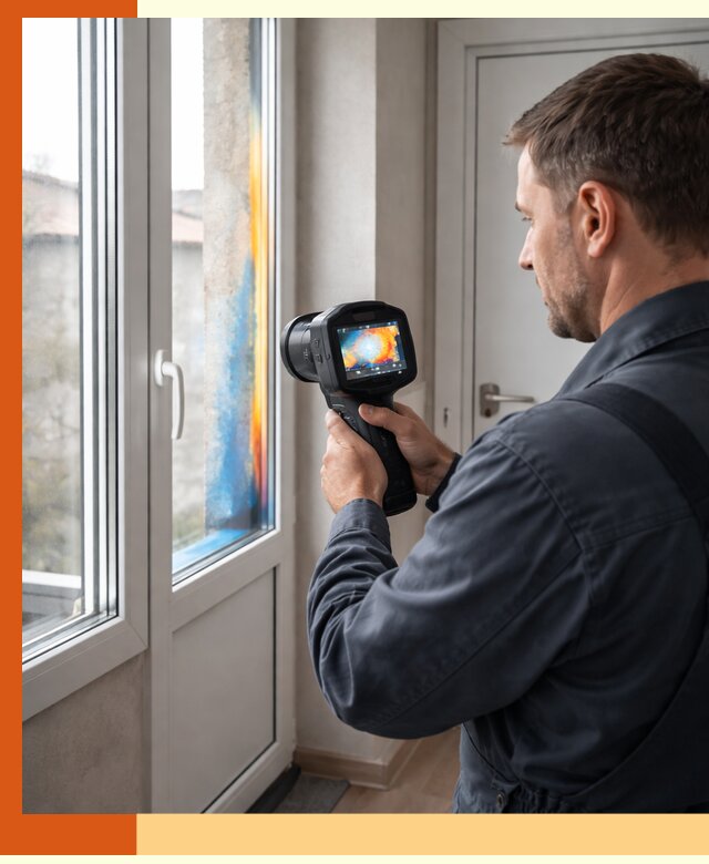 Тепловизионное обследование окон и дверей в Сергиевом Посаде