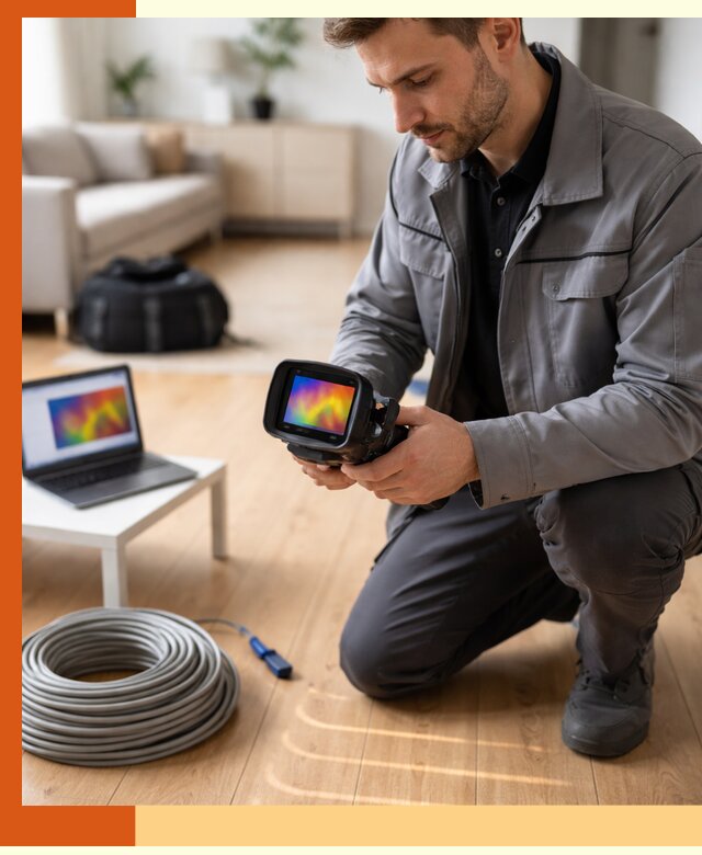 Тепловизионное обследование тёплого пола в Сергиевом Посаде для точной диагностики