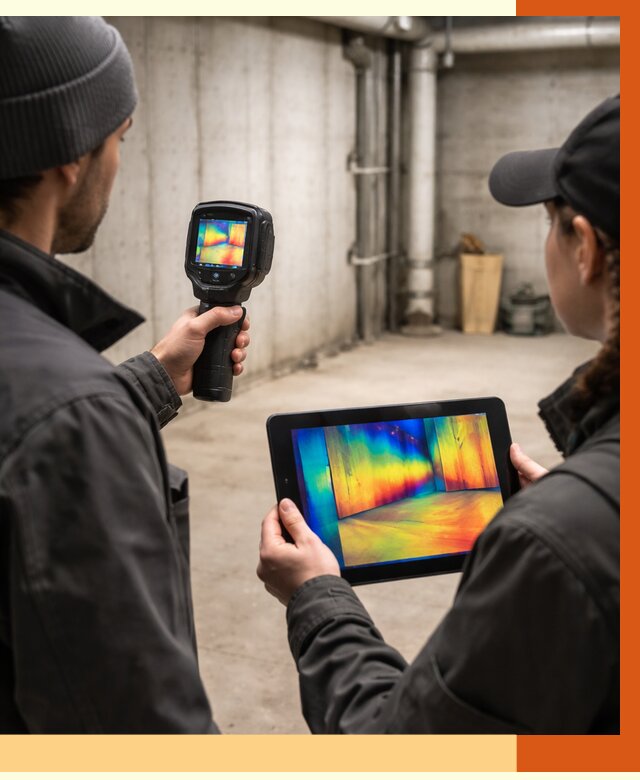 Тепловизионное обследование подвала в Сергиевом Посаде от 4605 руб. — проверка гидроизоляции | ТепломастерСгп