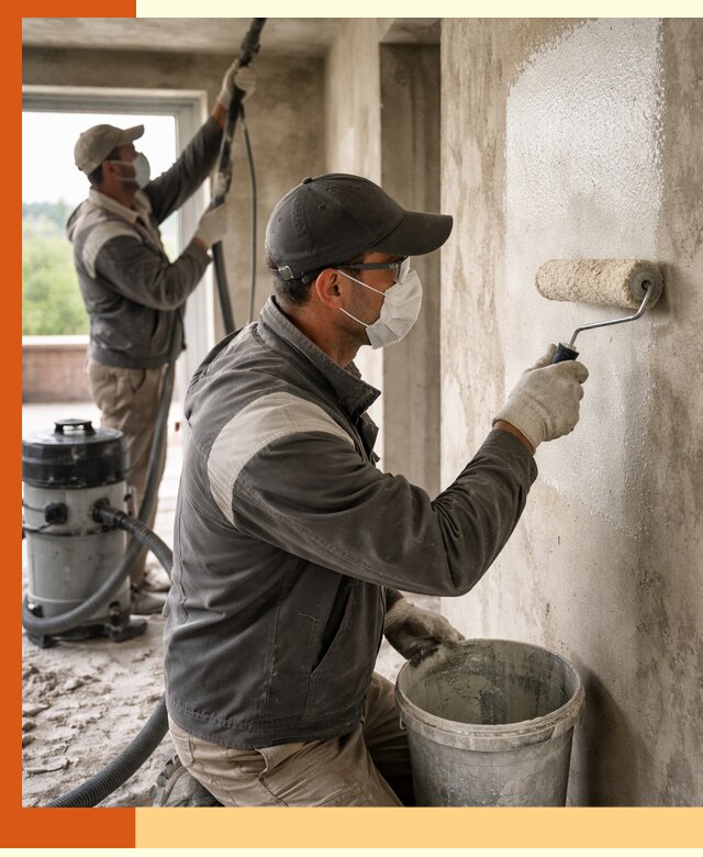 Подготовка поверхности под напыление утеплителя в Сергиевом Посаде