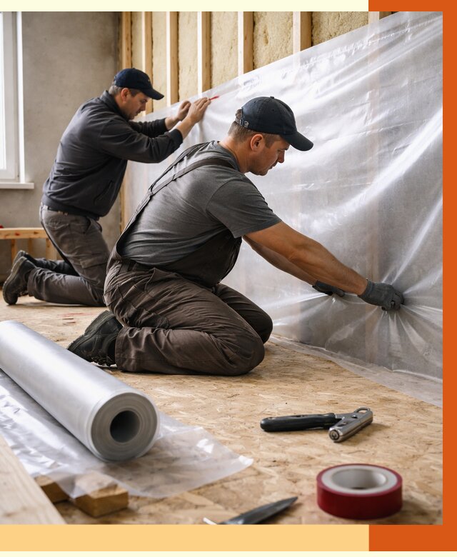 Монтаж пароизоляции в Сергиевом Посаде от 2559 руб. — установка и укладка под ключ | ТепломастерСгп