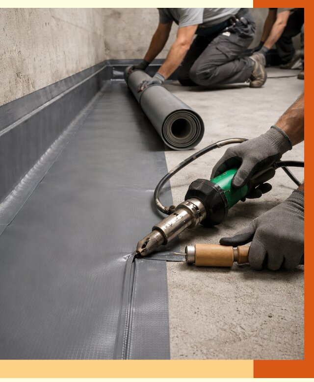 Монтаж гидроизоляционной мембраны в Сергиевом Посаде от 1018 руб/м2 | ТепломастерСгп